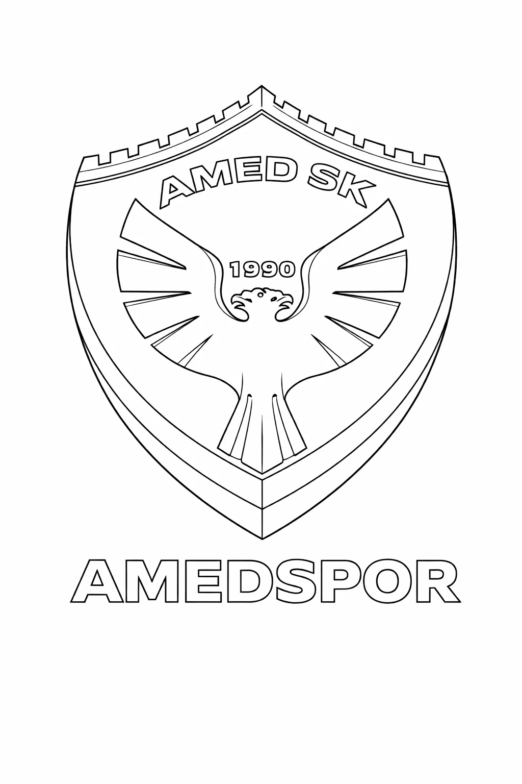 amedspor logo boyama sayfasi