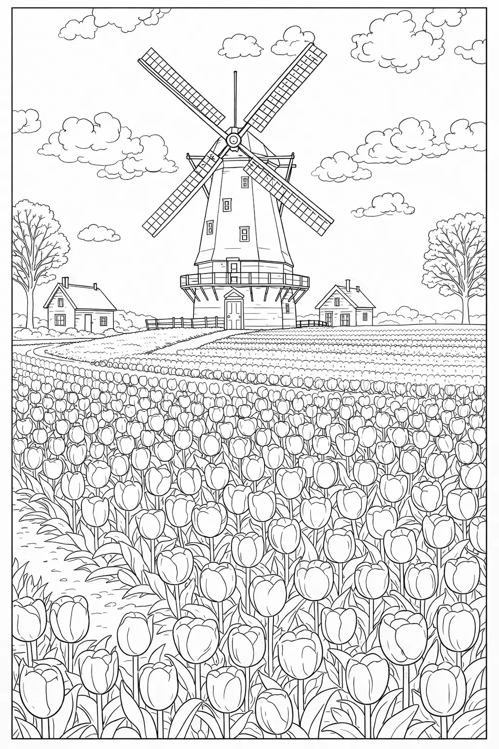 Amsterdam Coloring Page - Amsterdam Boyama Sayfası