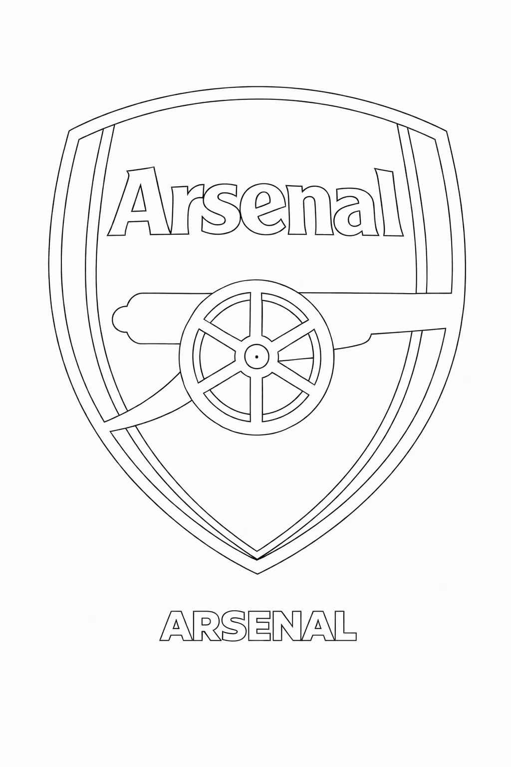 arsenal logo boyama sayfasi