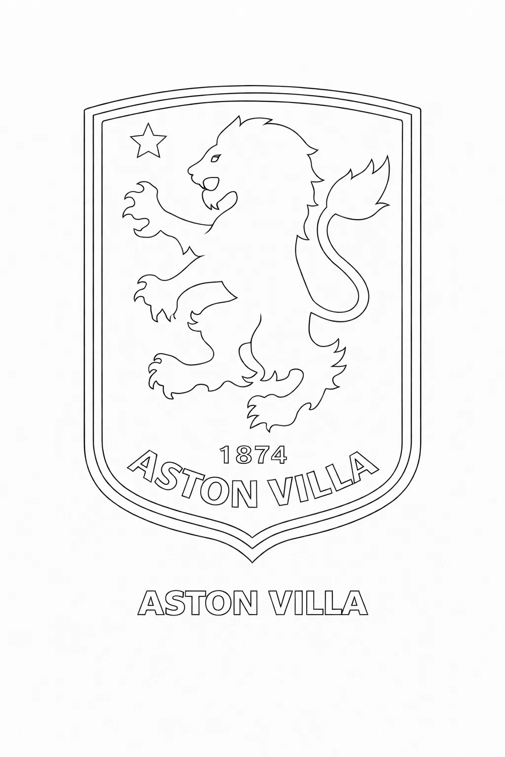 Aston Villa Logo Boyama Sayfası
