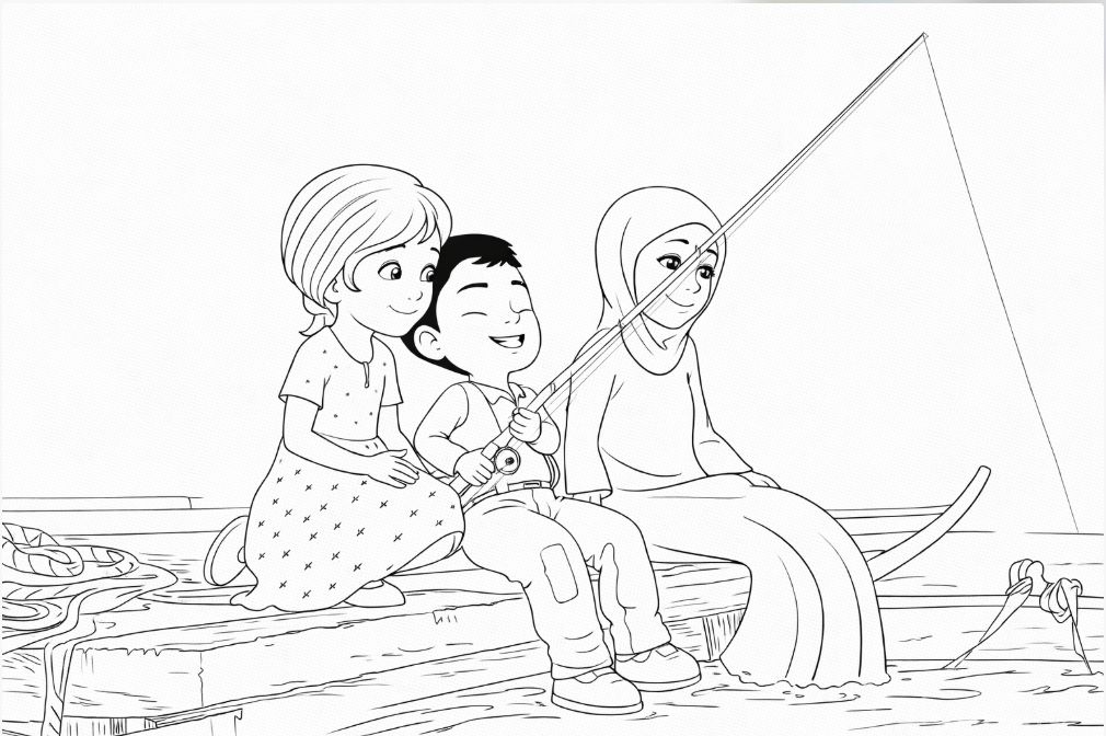 Babamın Gölgesi zeynep ve mehmet boyama sayfası indir