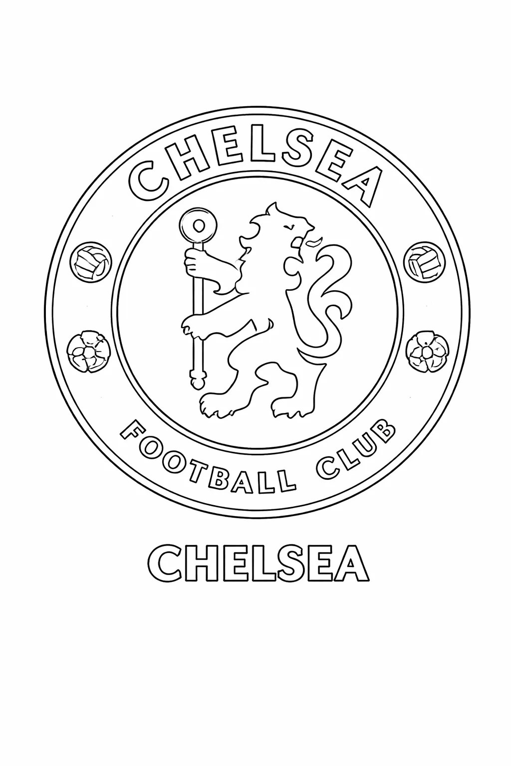 Chelsea Logo Boyama Sayfası