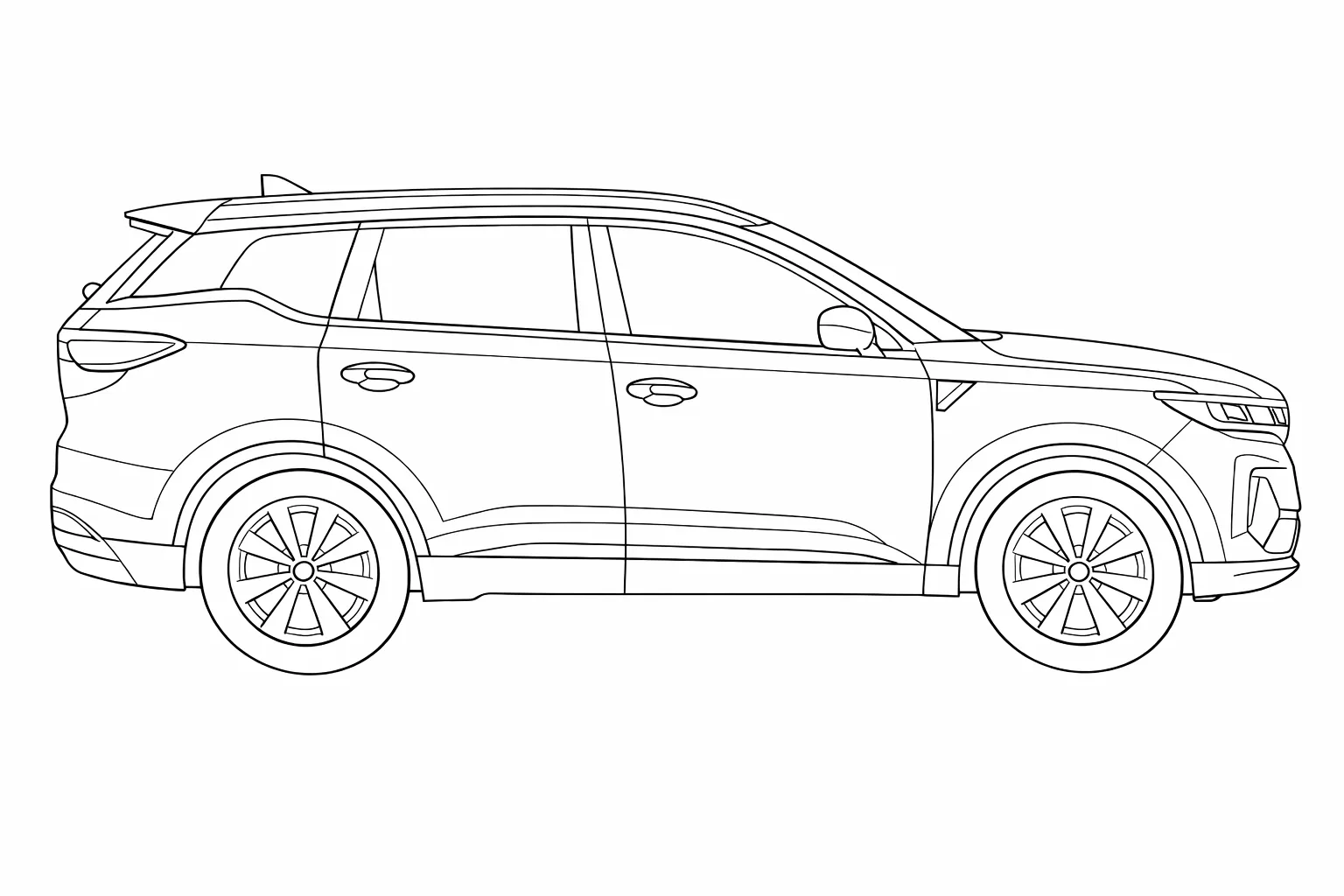 Chery Tiggo Pro 7 Max SUV Araba Boyama Sayfası