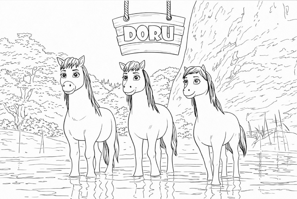 Doru Boyama Sayfası - Doru the Foal Coloring Pages - صفحات تلوين المهر دورو