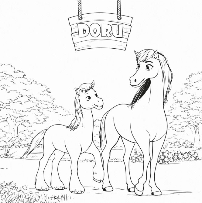 Doru Boyama Sayfası - Doru the Foal Coloring Pages - صفحات تلوين المهر دورو