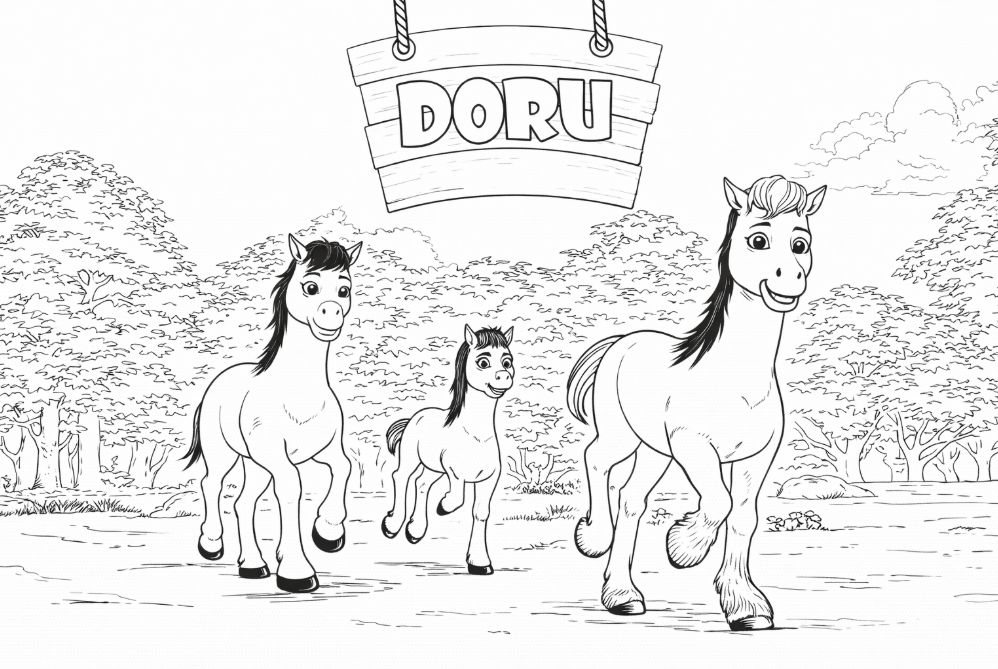 Karatay ve Doru Arkadaşlık Boyama - Karatay and Doru Friendship Coloring - تلوين صداقة كاراتاي ودورو