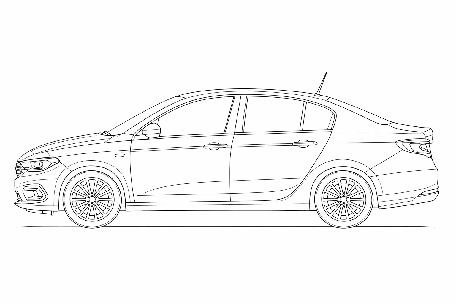 Fiat Egea Sedan Araba Boyama Sayfası