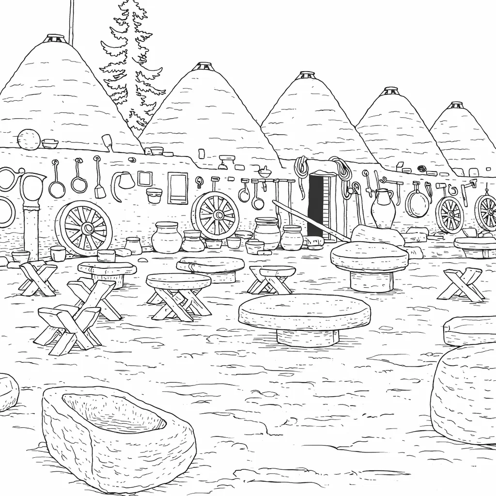 Harran Evleri Boyama Sayfası