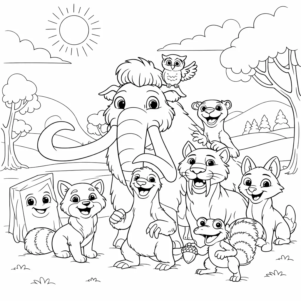 İce Age Coloring Page