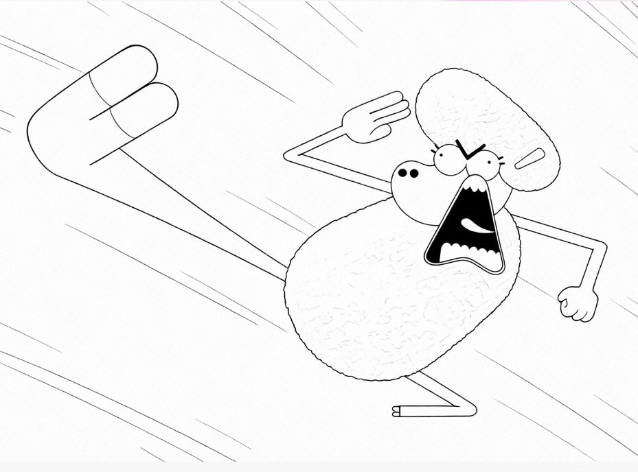 Karateci Kuzu Trico ve arkadaşı Wanda boyama resmi - Karate Sheep Trico and friend Wanda coloring image - صورة تلوين الخروف كاراتيه تريكو وصديقته واندا