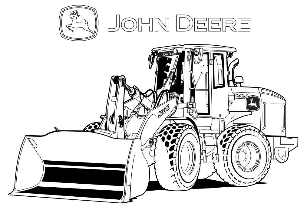 İnşaat sahasında çalışan kepçe boyama kağıdı - Excavator/Loader working on construction site coloring sheet - ورقة تلوin جرافة تعمل في موقع بناء