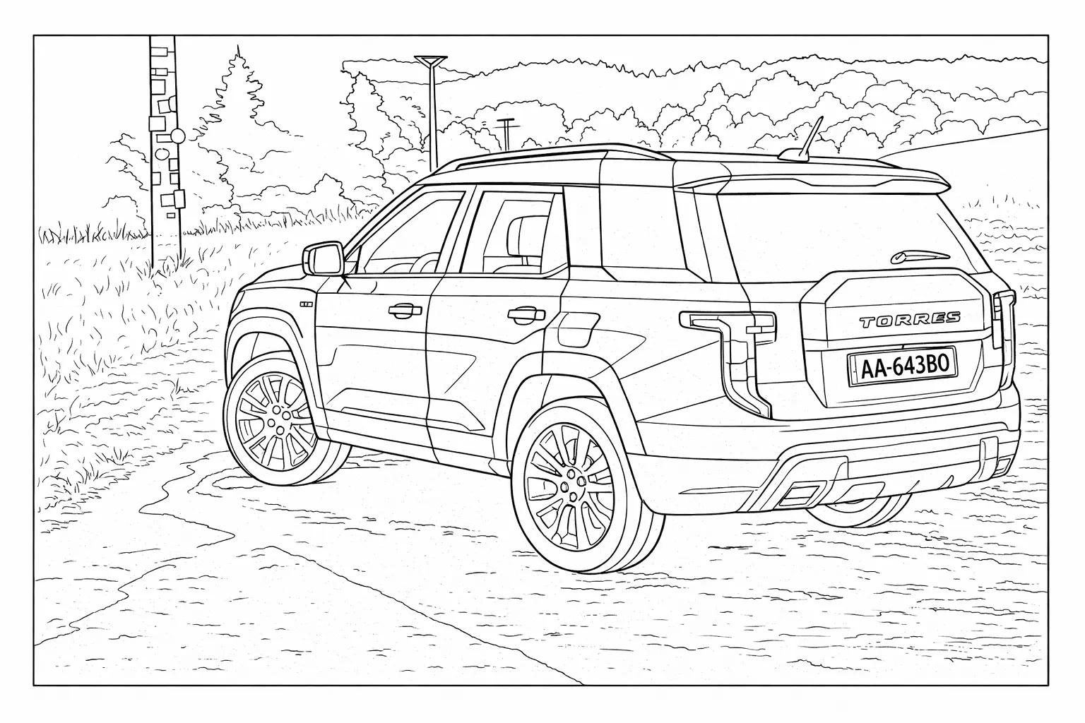 Kgm Ssangyang Torres Araba Boyama Sayfası