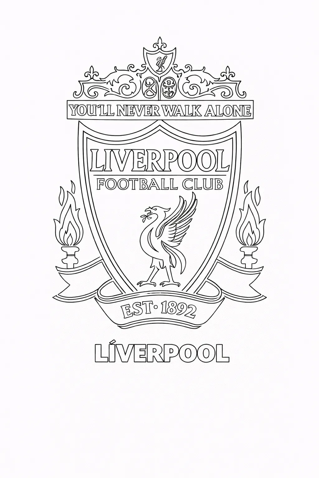 Liverpool Logo Boyama Sayfası