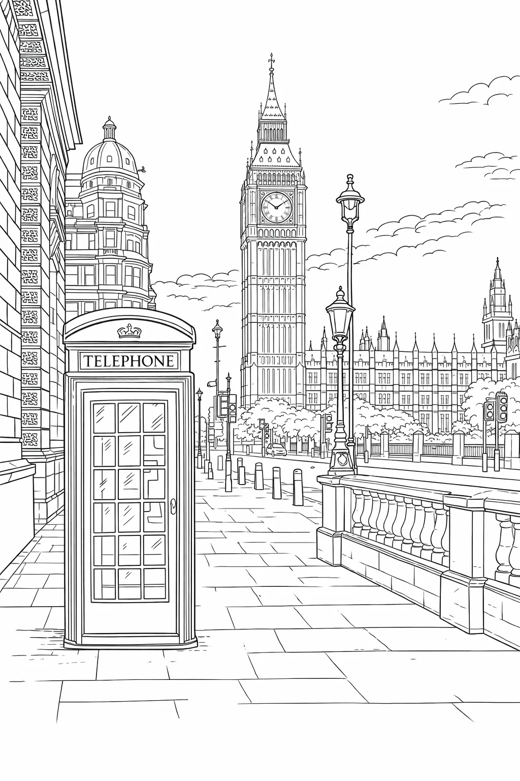 Londra Saat Kulesi Boyama Sayfası