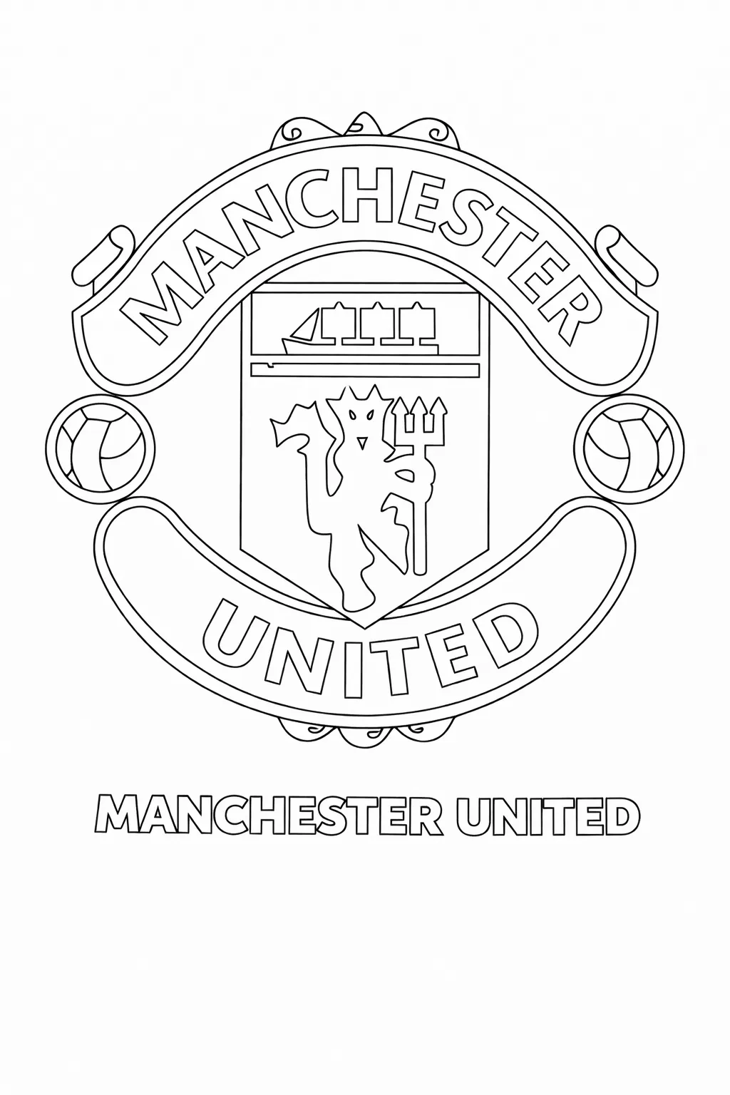 Manchester United FC Logo Boyama Sayfası