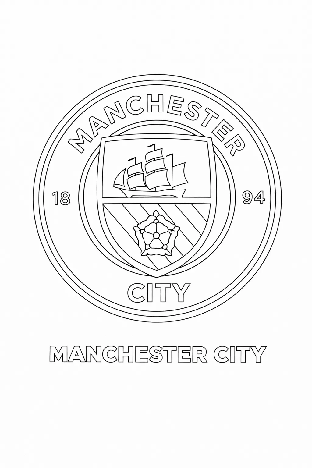 Manchester Logo Boyama Sayfası