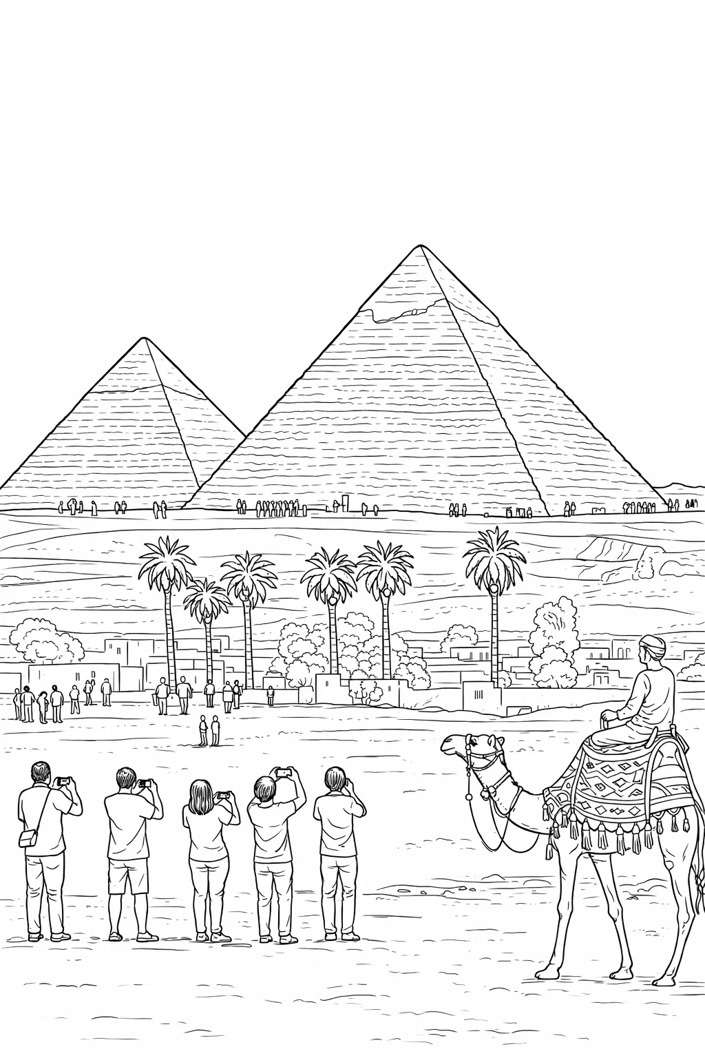 Mısır Piramitleri Boyama Sayfası