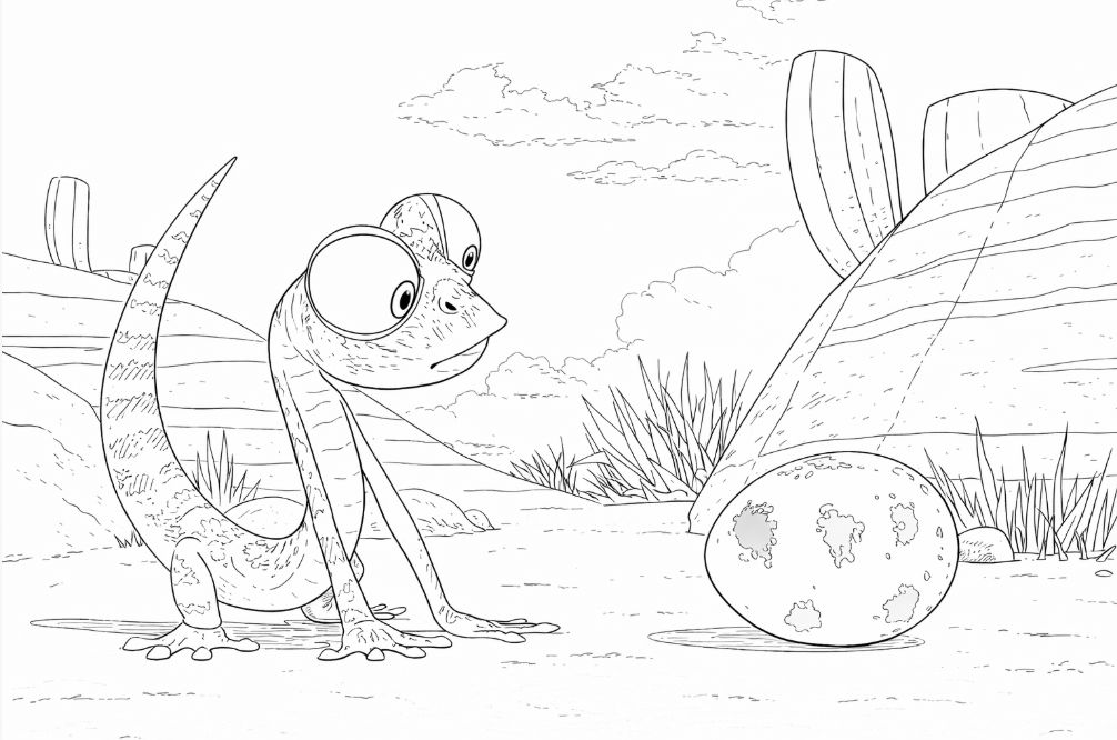 Oskar ve Popy Boyama Resmi - Oscar and Popy Coloring Sheet - ورقة تلوين أوسكار وبوبي