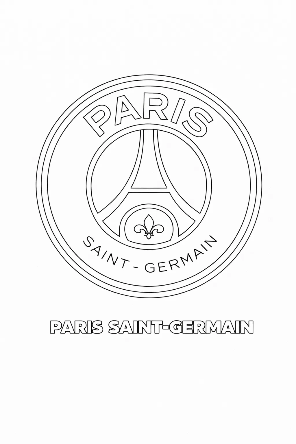 Paris Saint-Germain FC Logo Boyama Sayfası