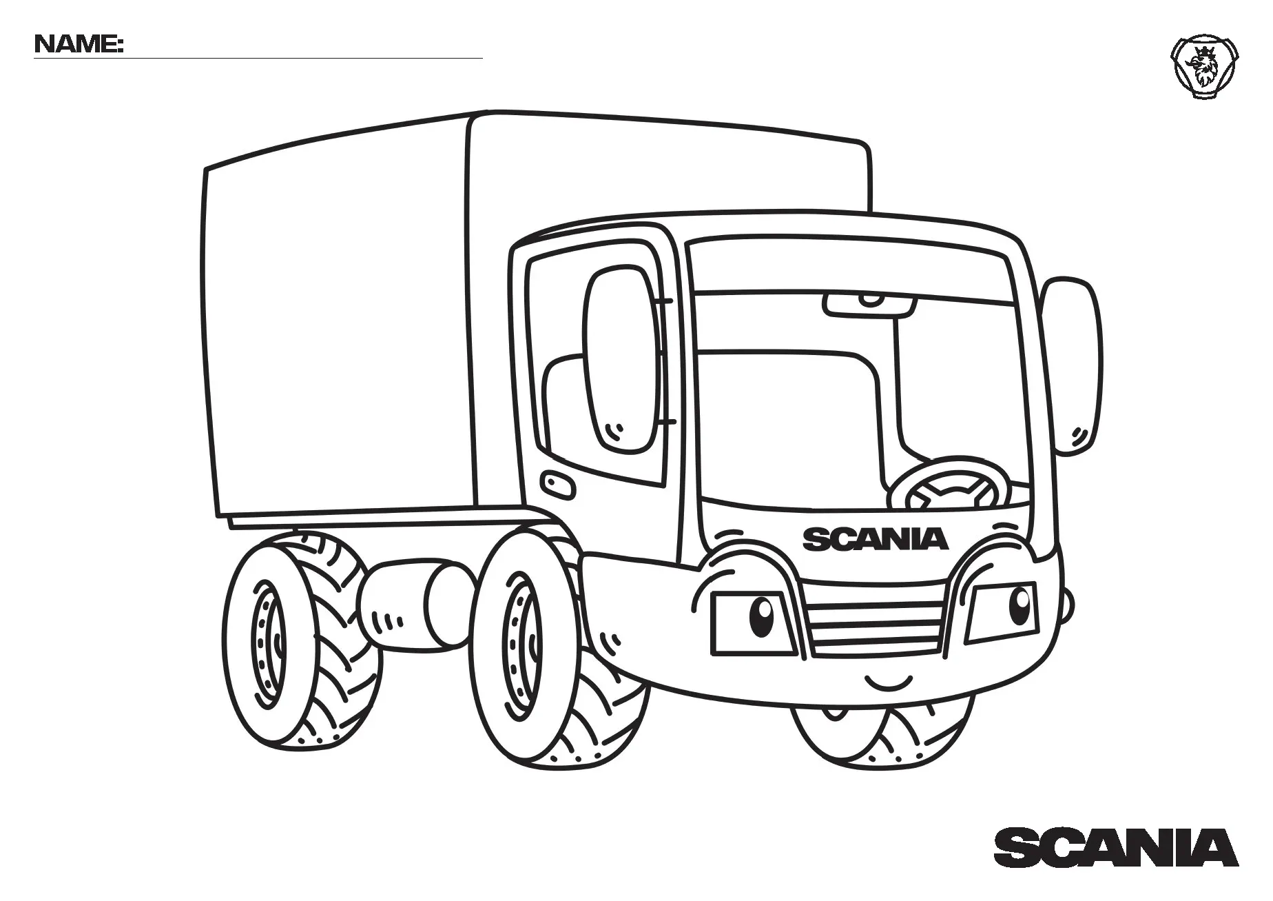 Scania Klasik Kamyon Boyama Sayfası