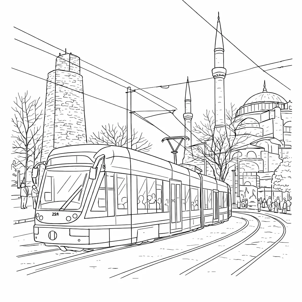 Sultan Ahmet Meydanı İstanbul Boyama Sayfası