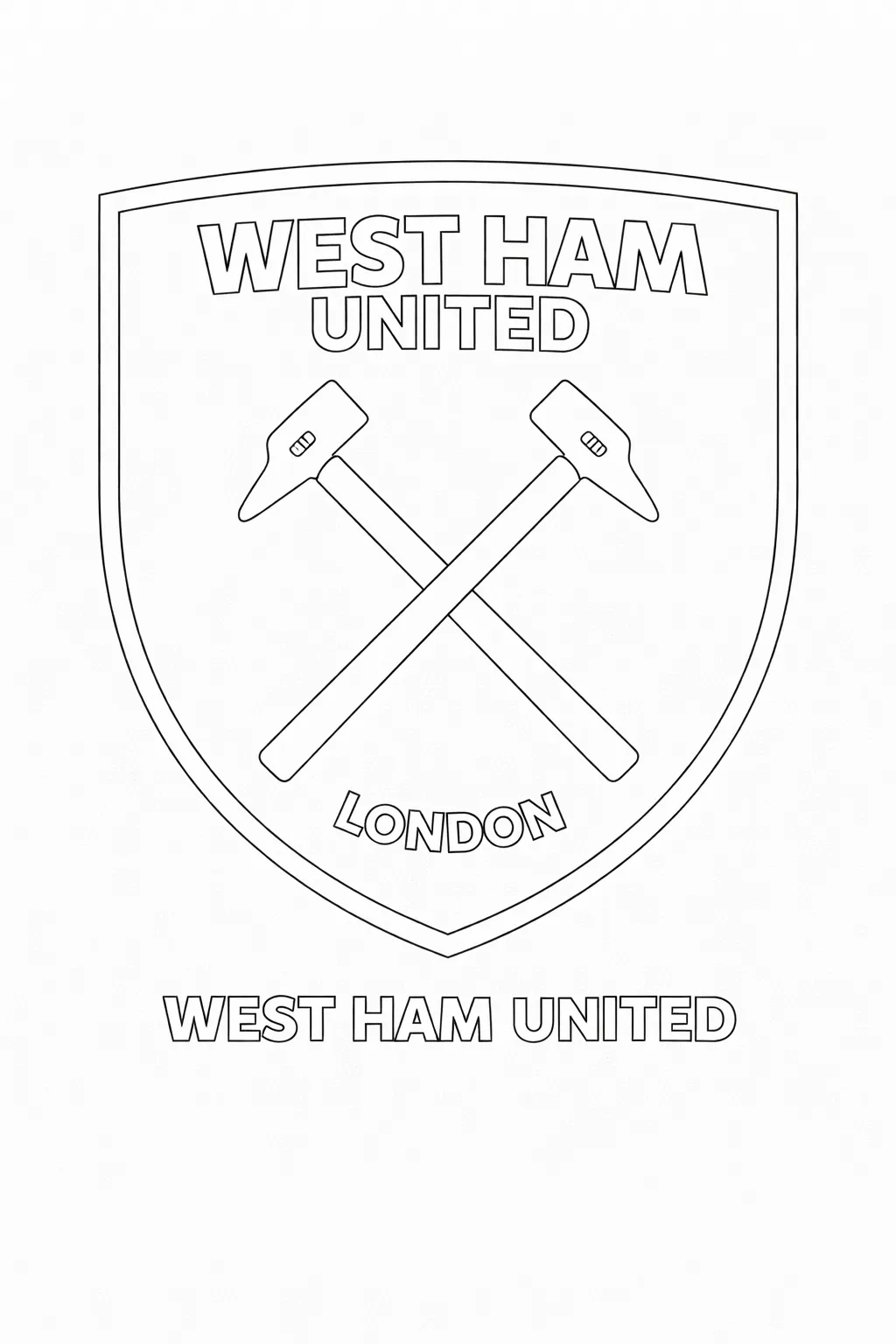 West Ham United FC Logo Boyama Sayfası