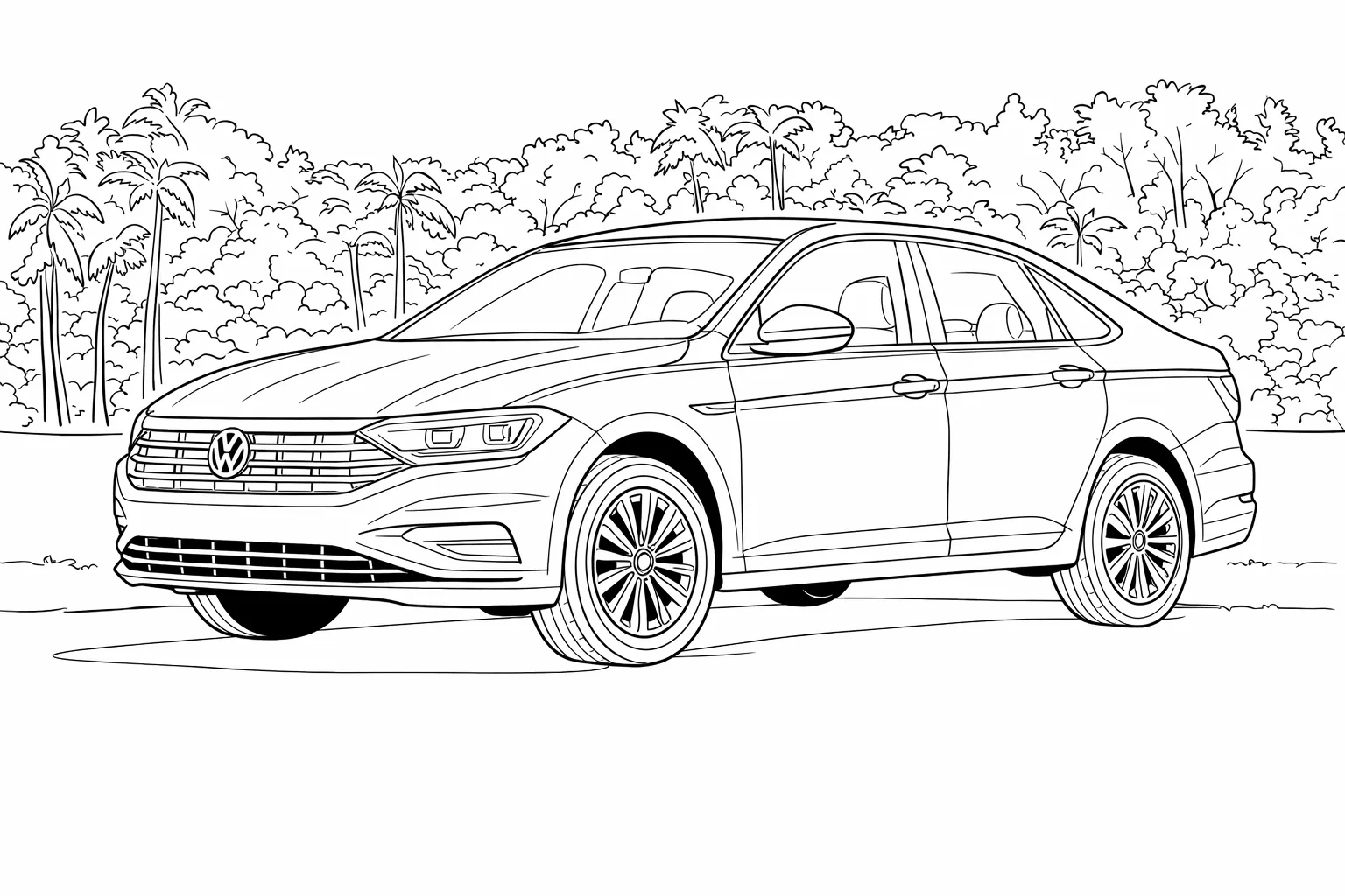 Wolkswagen Passat Araba Boyama Sayfası